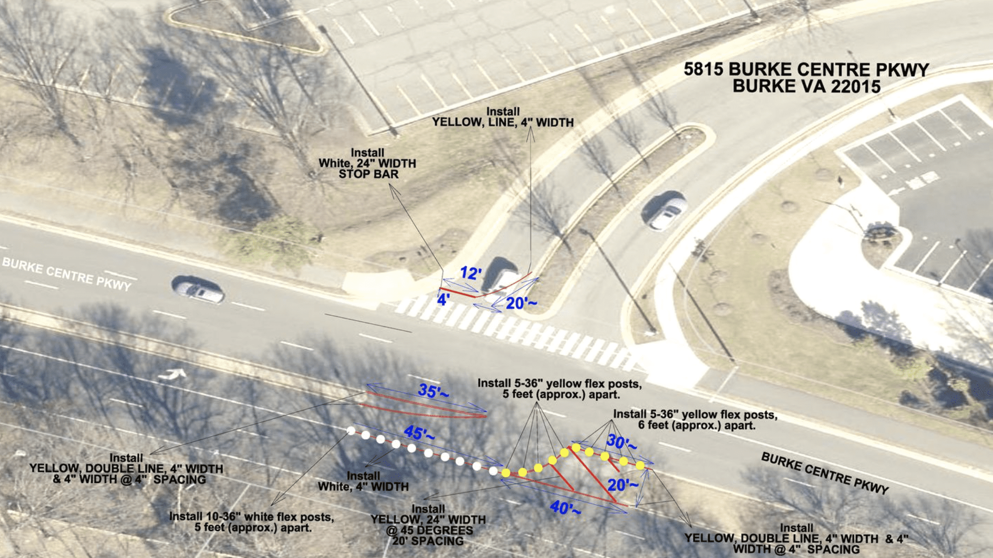 Burke Centre Shopping Center Left Turn Restriction